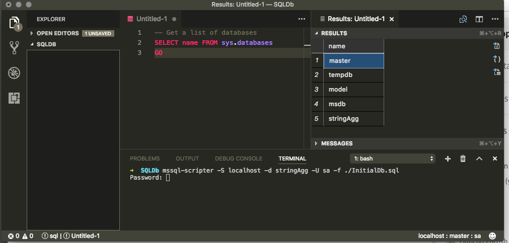 MSSQL-Scripter From VS Code