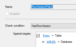 Has ROWVERSION Policy