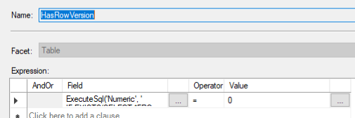 Has ROWVERSION Condition