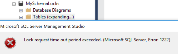 lock timeout error